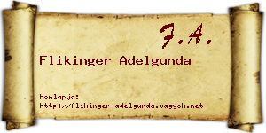 Flikinger Adelgunda névjegykártya
